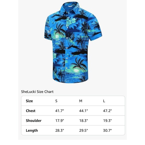 SheLucki Hawaiian Shirt for Men - Picture 3 of 5